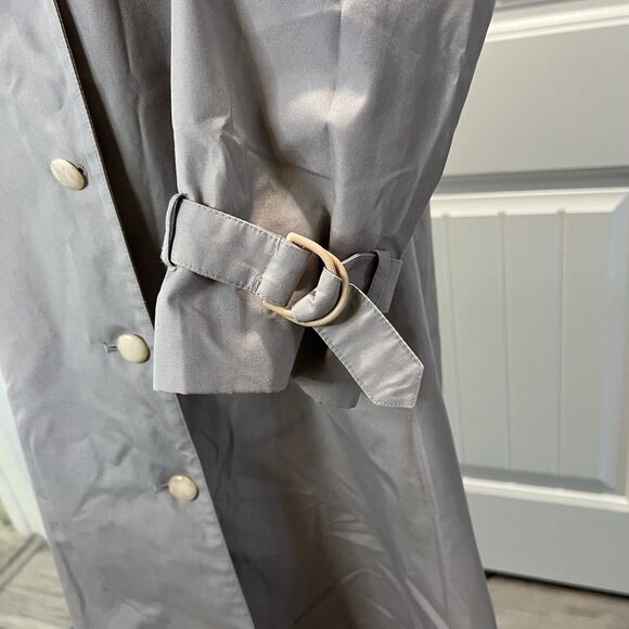 Vintage Fleet Street Rain/Shine Trench Coat In Tan Women’s Size 12 Length 42" - Picture 3 of 15